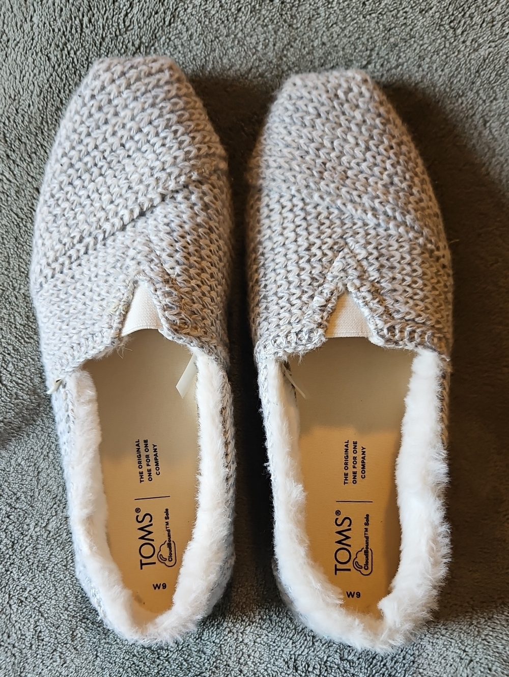 TOMS Women's Light Gray Slip Ons